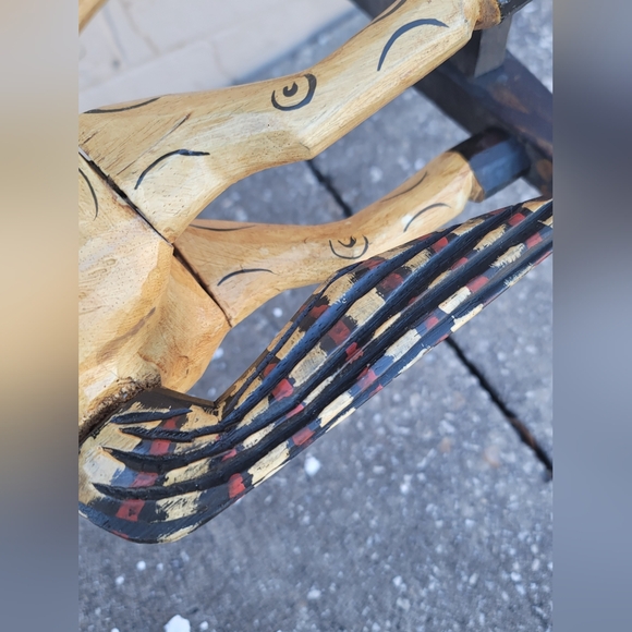 Antique Hand Carved Small Rocking Horse 1900s - Picture 3 of 5